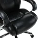 Кресло руководителя PREMIUM Status HD-003, нагрузка до 250 кг, рециклированная кожа, хром, черное. Фото товара с разных ракурсов.