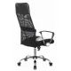 Кресло руководителя Бюрократ CH-600SL/LUX/BLACK черный искусст.кожа/сетка/ткань крестовина хром. Фото товара с разных ракурсов.